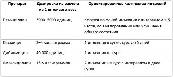 Таблица использования медикаментов 